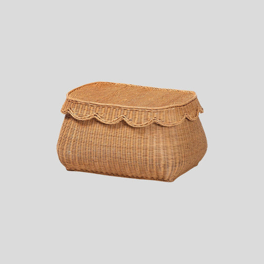 Dashiell Lidded Rattan Basket by bali & pari — overall view