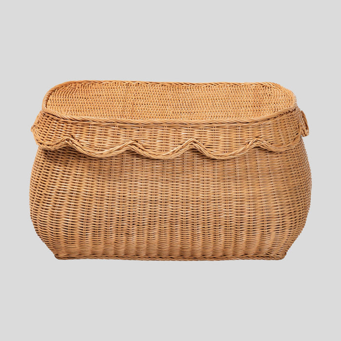 Dashiell Lidded Rattan Basket by bali & pari — overall view