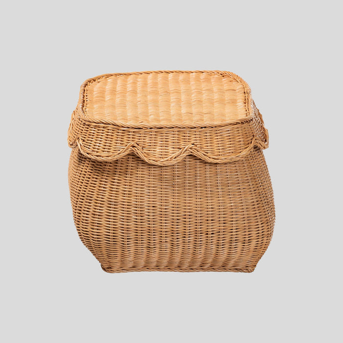 Dashiell Lidded Rattan Basket by bali & pari — overall view