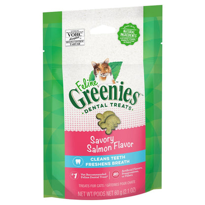 Greenies - Feline Salmon Flavour Dental Treats For Cats 60 gm