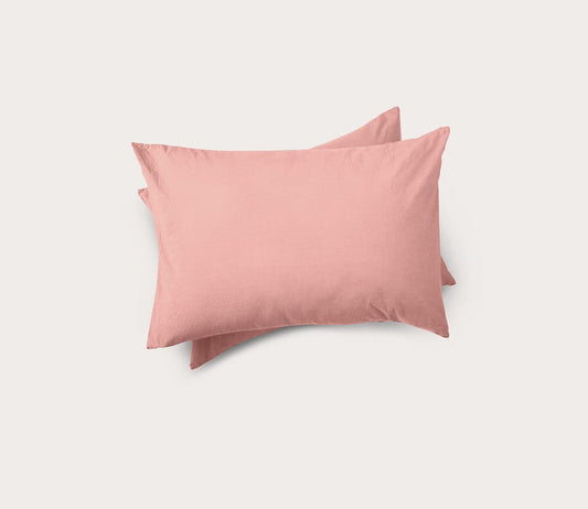 Dr. Weil Garment Washed Percale Pillow Shams by Dr. Weil by PureCare, Queen in pink sandstone