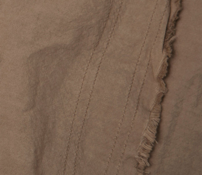 Dr. Weil Garment Washed Percale Pillowcases by Dr. Weil by PureCare, in desert sand, detail close up of fabric