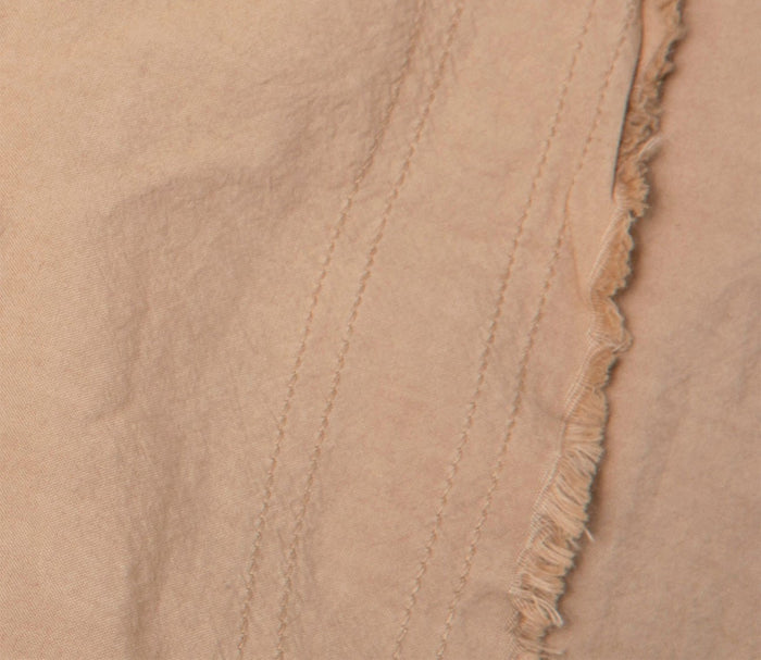 Dr. Weil Garment Washed Percale Pillowcases by Dr. Weil by PureCare in ochre, close up