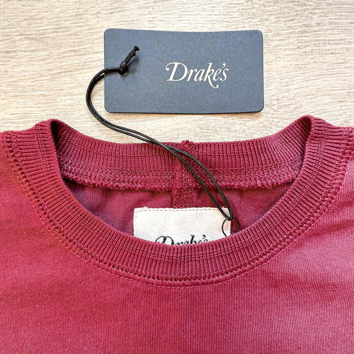 Drake's Burgundy Long Sleeve Hiking Tee Shirt - House Of Huntington