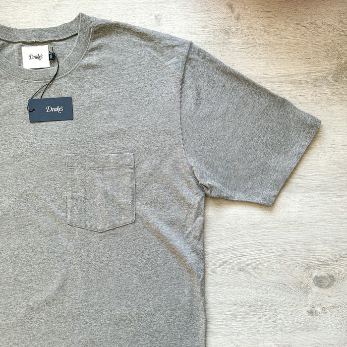Drake's Grey Short Sleeve Chest Pocket Hiking Tee Shirt - House Of Huntington