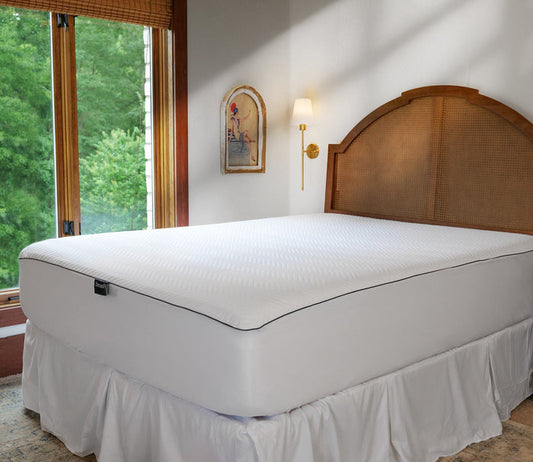 DreamFit DreamCool Waterproof Mattress Protector by DreamFit, on bed