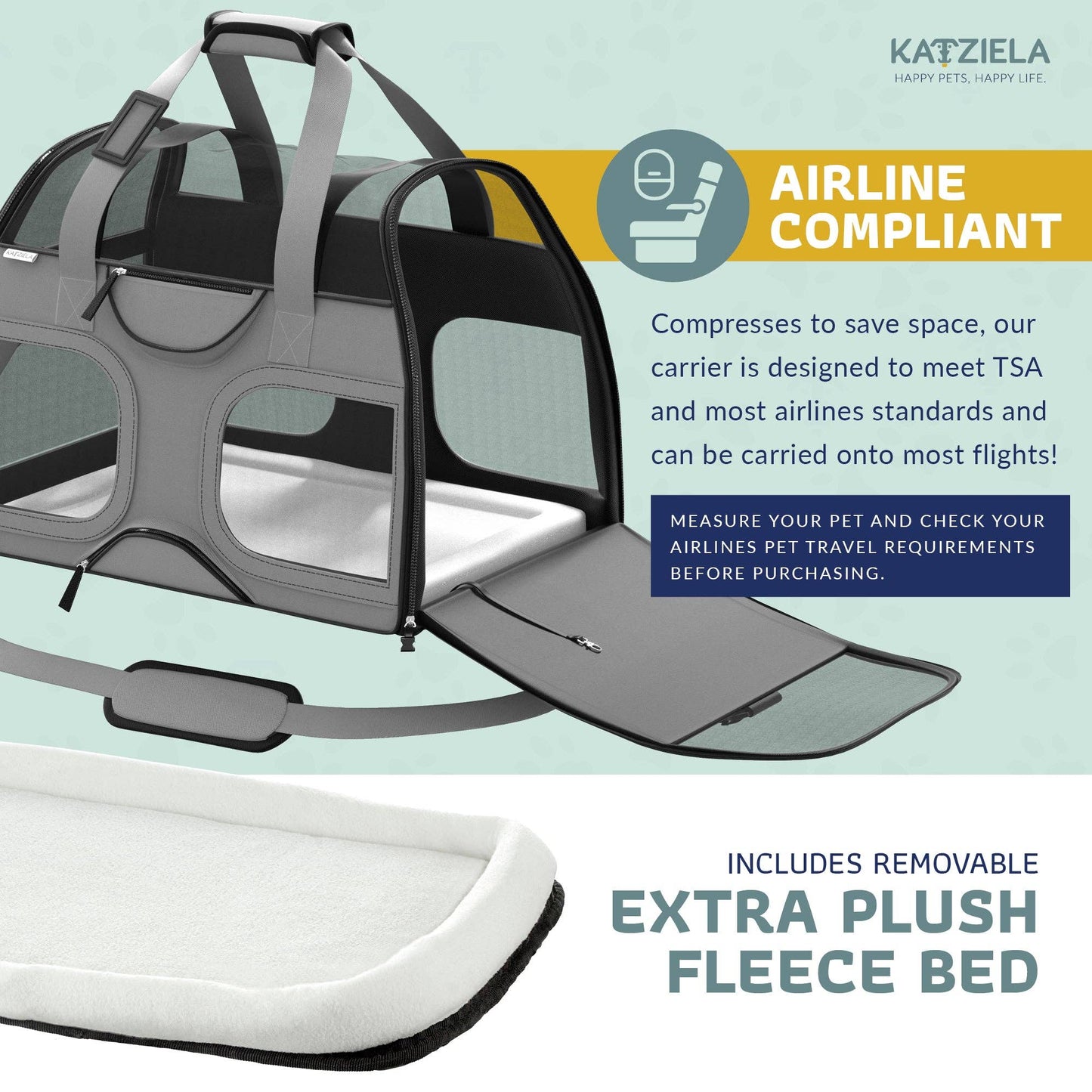 Luxury Rider Pet Carrier with Removable Wheels