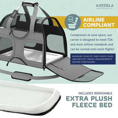 Luxury Rider Pet Carrier with Removable Wheels
