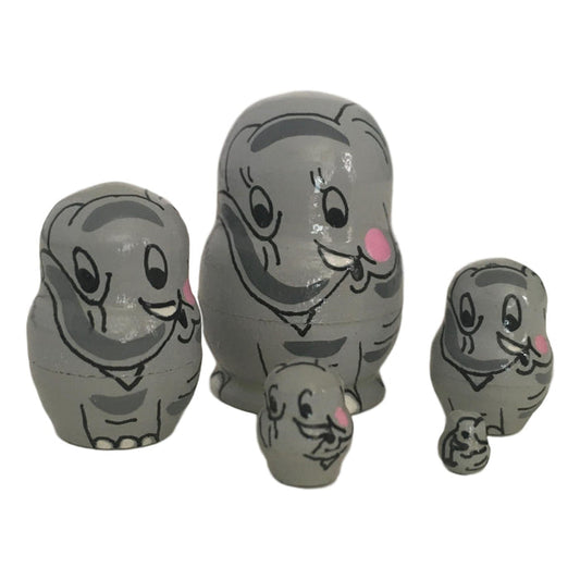 Elephant mini nesting dolls