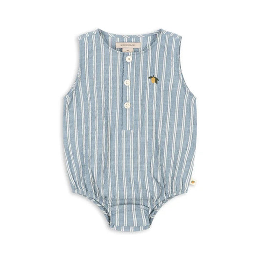 Elliot Romper Trio Bleu Stripe