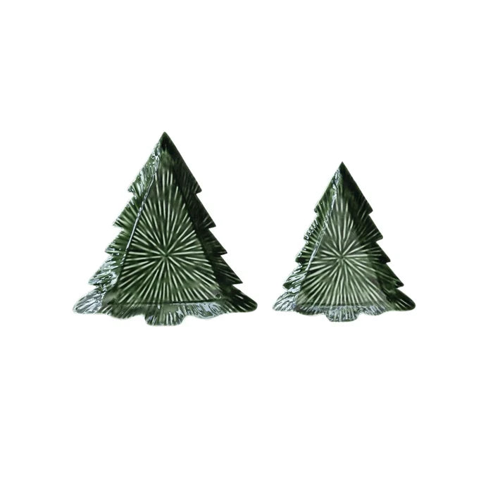 Enameled Metal Tree Shaped Trays
