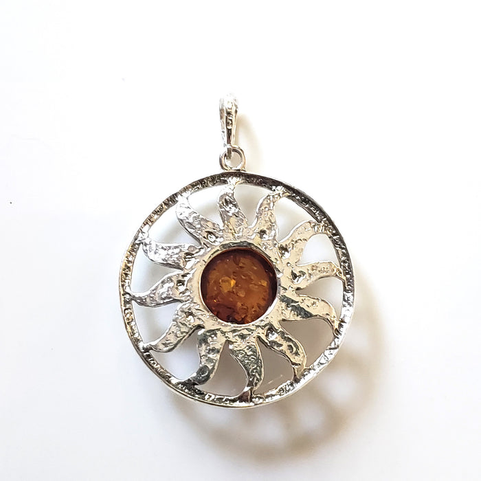 sterling silver sun pendant