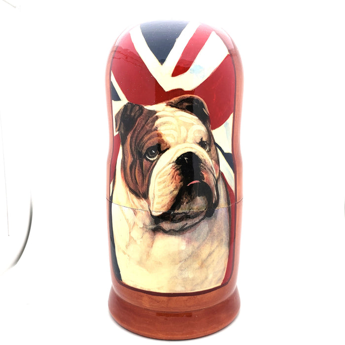 English Bulldog Nesting Doll Set 7" Tall