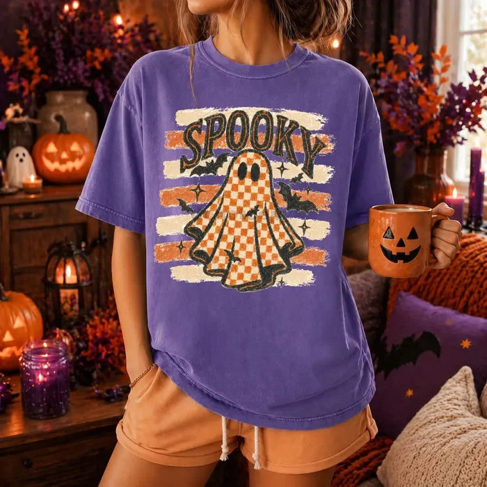 Spooky Checkered Ghost