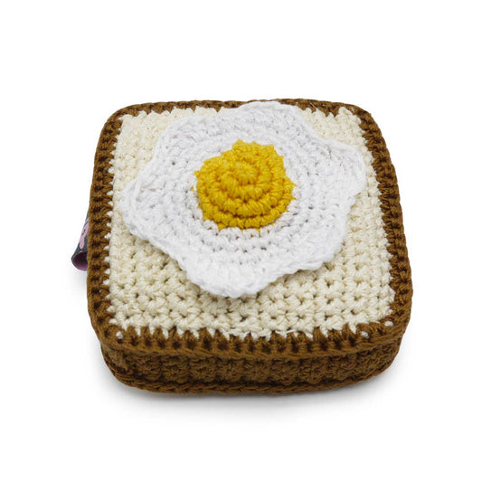 Dogo Pet Toast & Egg Crochet Toy