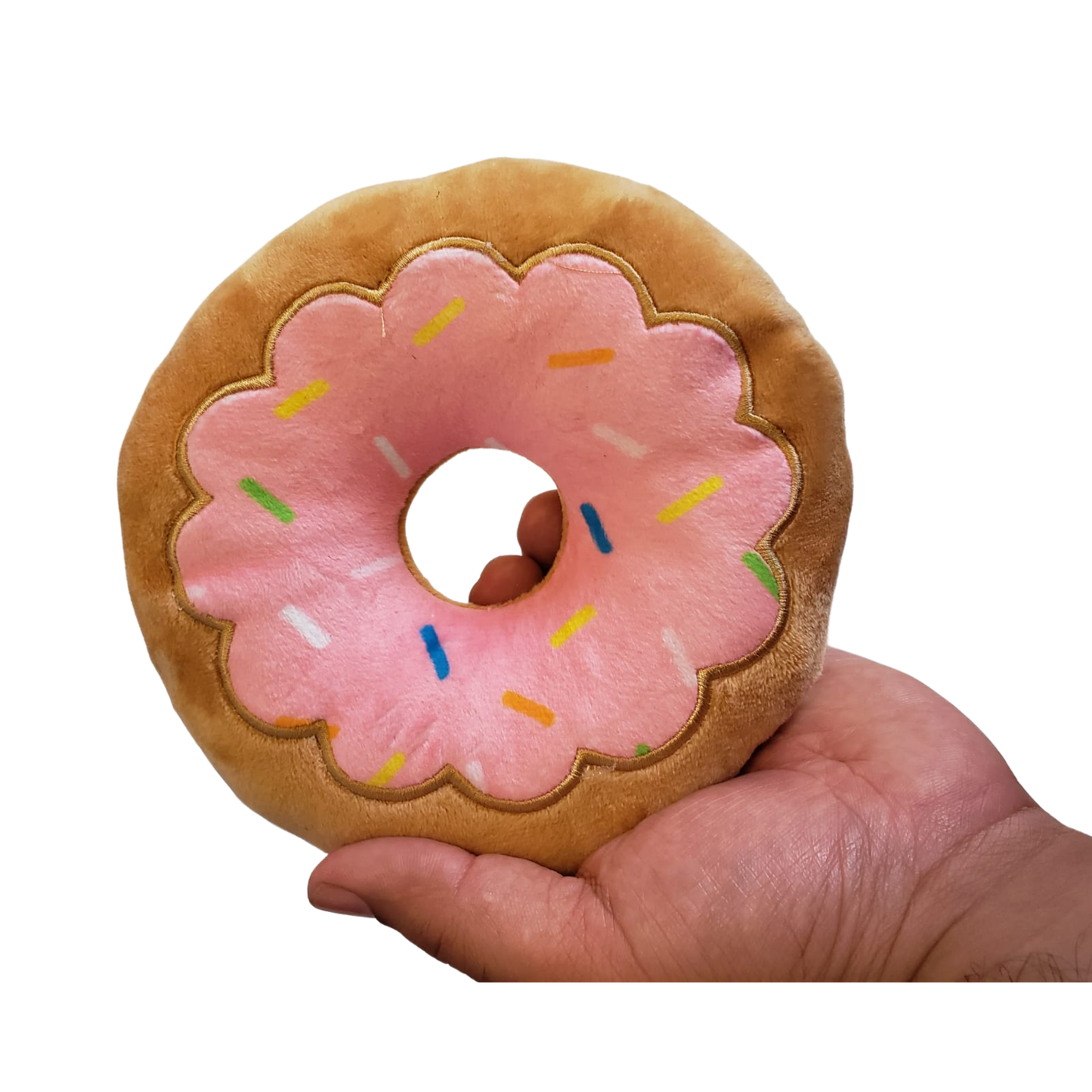 Jojo Modern Pets - Plush Strawberry Donut Dog Toy - Soft, Chewy, and Cuddly