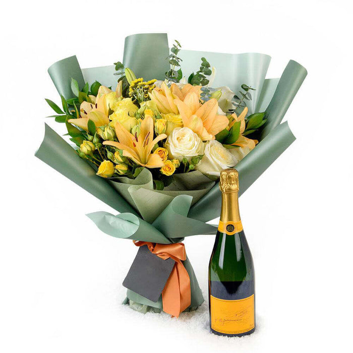 Floral Sunrise Mixed Bouquet from Monthly Sommelier USA - Flower Gift - USA Delivery