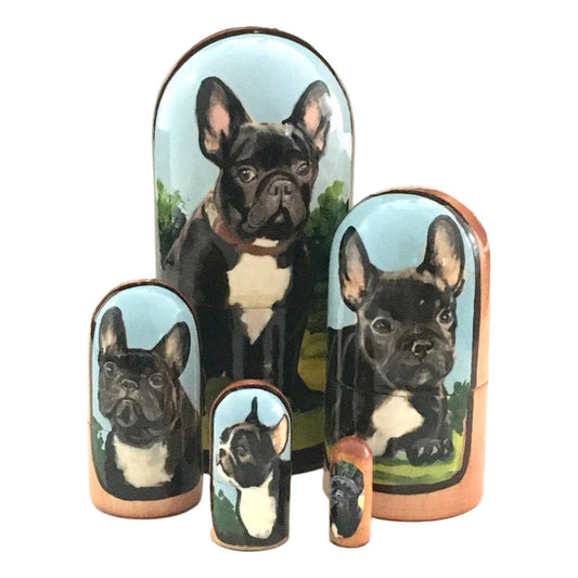 French Bulldog nesting dolls