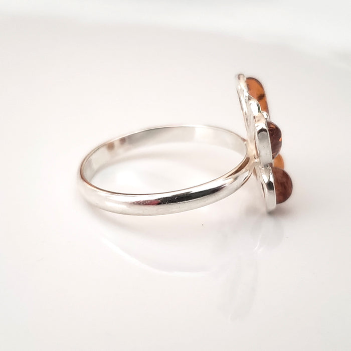 small amber butterfly ring