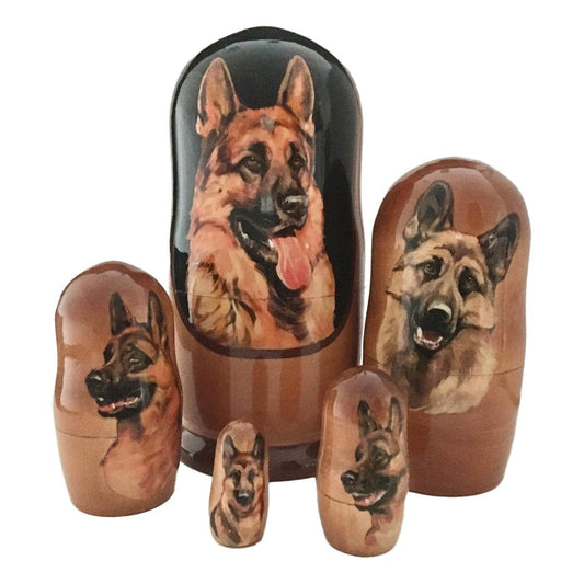German shepherd nesting doll