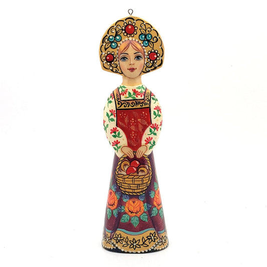 Christmas ornament Girl with mushroom basket