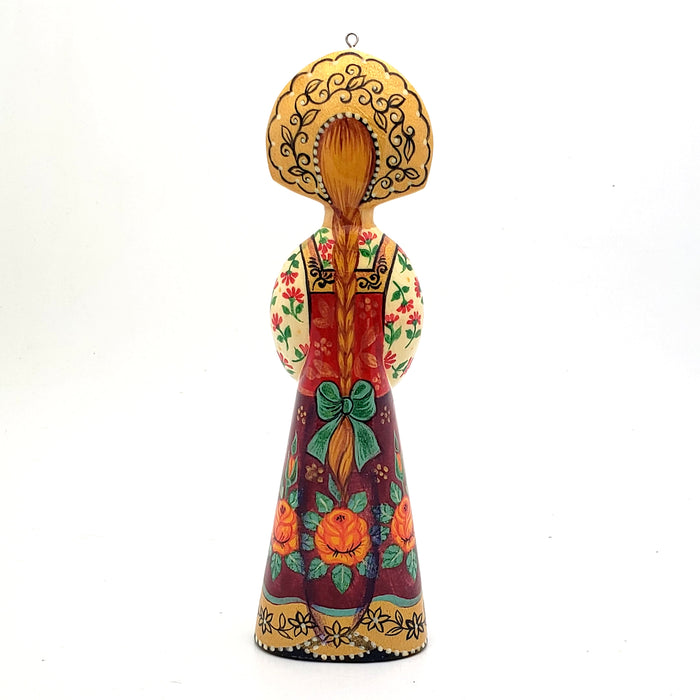 Holiday Christmas ornament Girl with mushroom basket