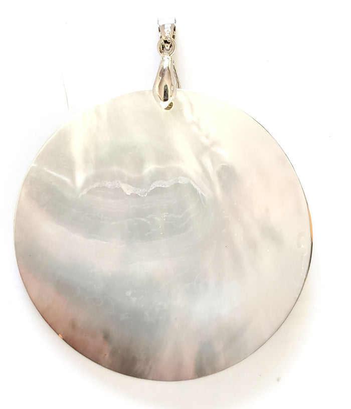 Hand Painted Pendant Inspired by The Brunette Mucha