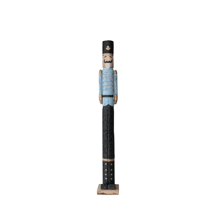 Handmade Mango Wood Nutcracker Blue