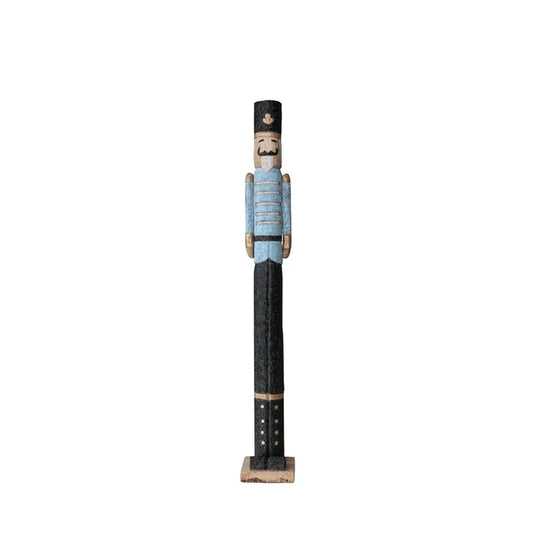 Handmade Mango Wood Nutcracker Blue