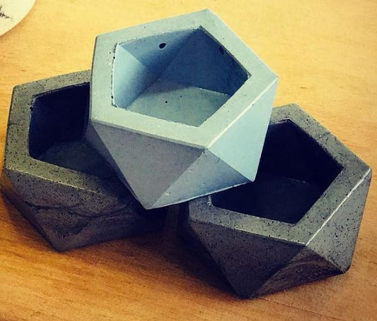 HEX Mini Concrete planter
