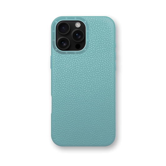 iPhone Case 16 / Full-Grain Leather - Sky