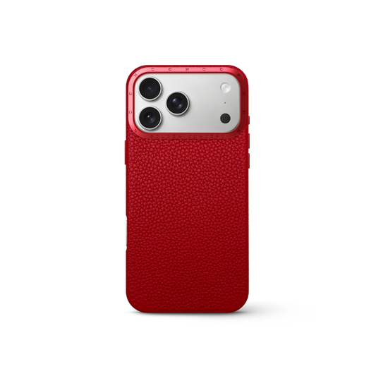 iPhone Case 17 - Full-Grain Leather - Cherry
