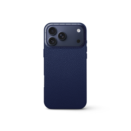 iPhone Case 17 - Full-Grain Leather - Midnight Blue