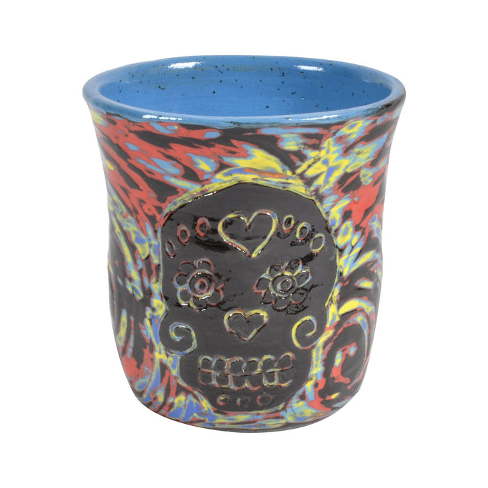 John Hutson Pottery Sugar Skull Tumbler