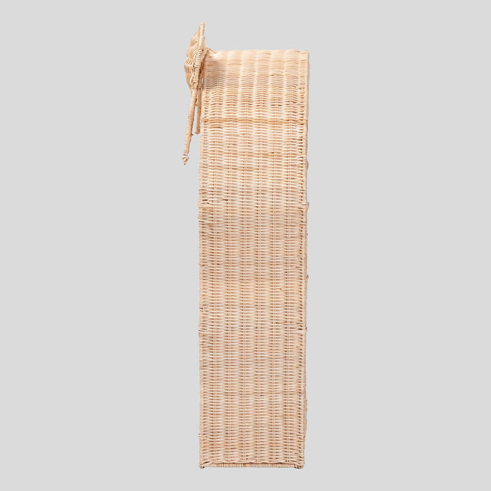 Jorren Bow Rattan Wall Shelf by bali & pari — overall view