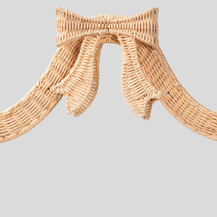 Jorren Rattan Wall Mirror by bali & pari — material and construction detail