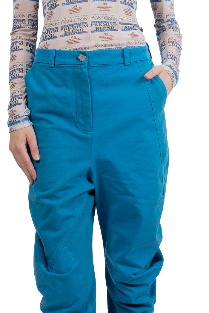 Jw Anderson Women Twisted Trousers Indigo