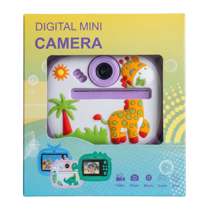 Kids Instant Thermal Print Camera with 1080P Video Recording, Music and Games