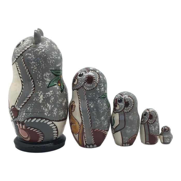 Koala Bear Russian Nesting Dolls set of 5 BuyRussianGifts Store