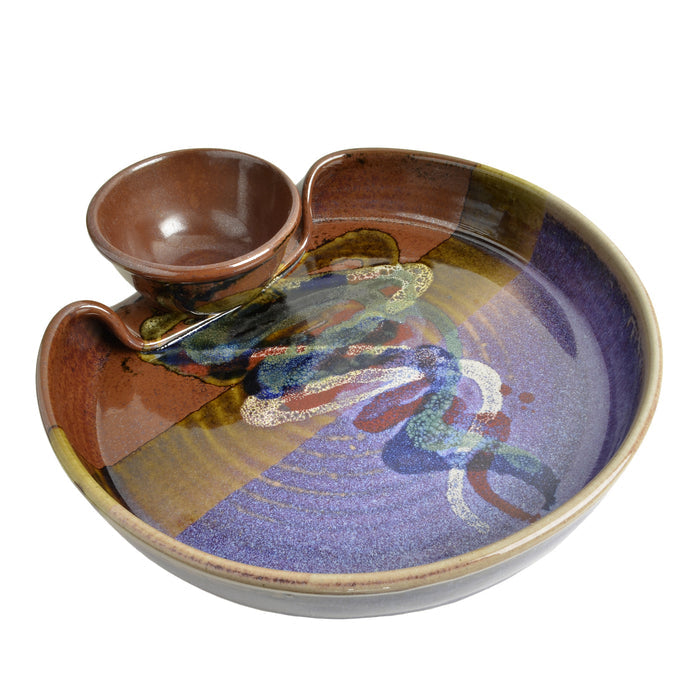 Larrabee Ceramics Chip and Dip Platter - The Barrington Garage