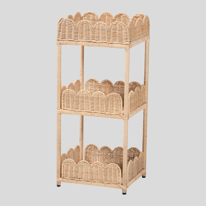 Linden Rattan Storage Shelf by bali & pari — overall view