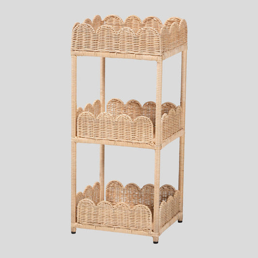 Linden Rattan Storage Shelf by bali & pari — overall view