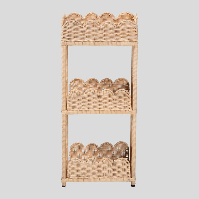 Linden Rattan Storage Shelf by bali & pari — overall view