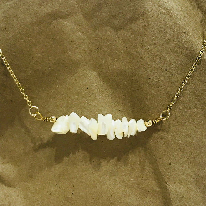 Madre Perla Stone Gold Necklace