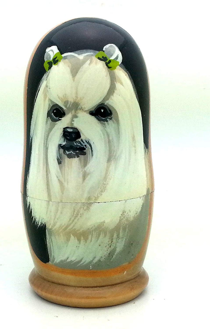 Maltese Dog Breed Stacking Doll Set