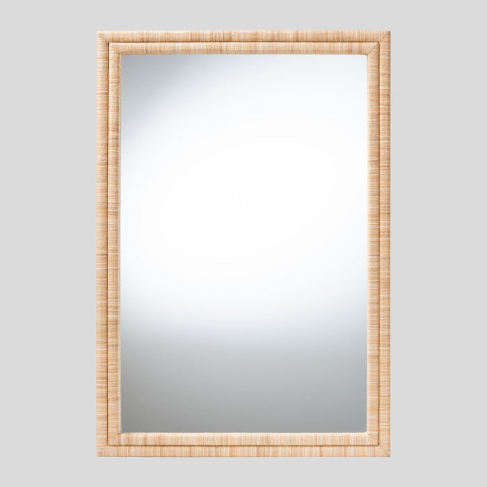 Marcellin Grasscloth Wall Mirror by bali & pari — overall view