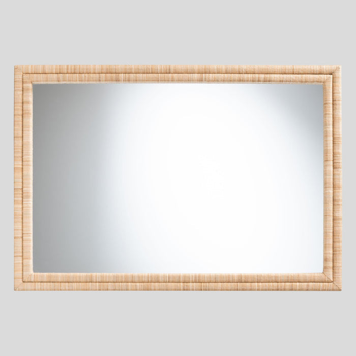 Marcellin Grasscloth Wall Mirror by bali & pari — overall view
