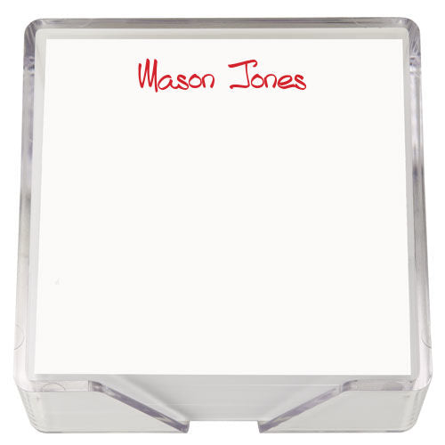 Memo Squares w/ Acrylic Holder