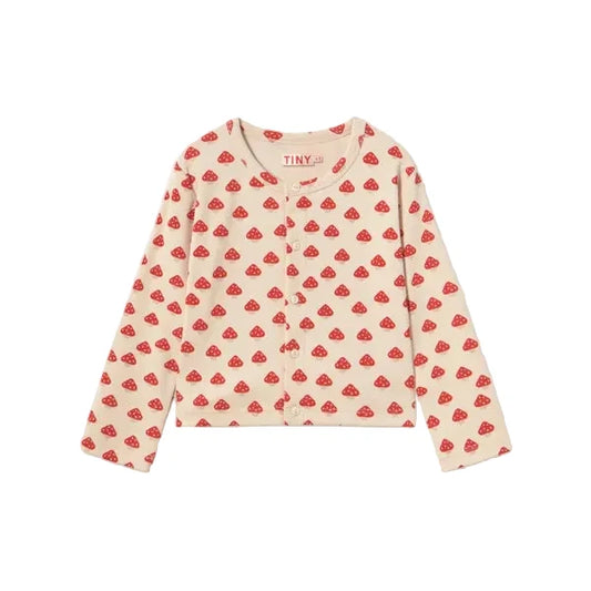 Mini Mushrooms Rib Jacket Ivory