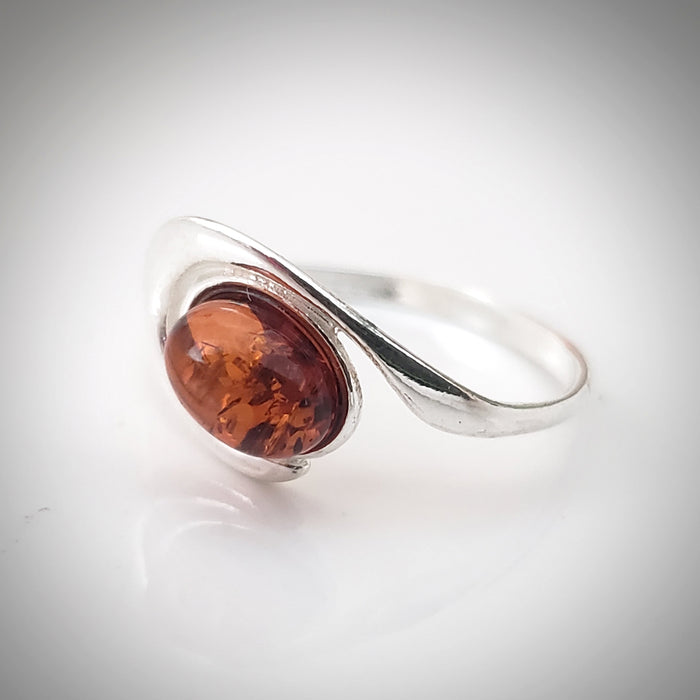 Minimalist Silver Gemstone Ring